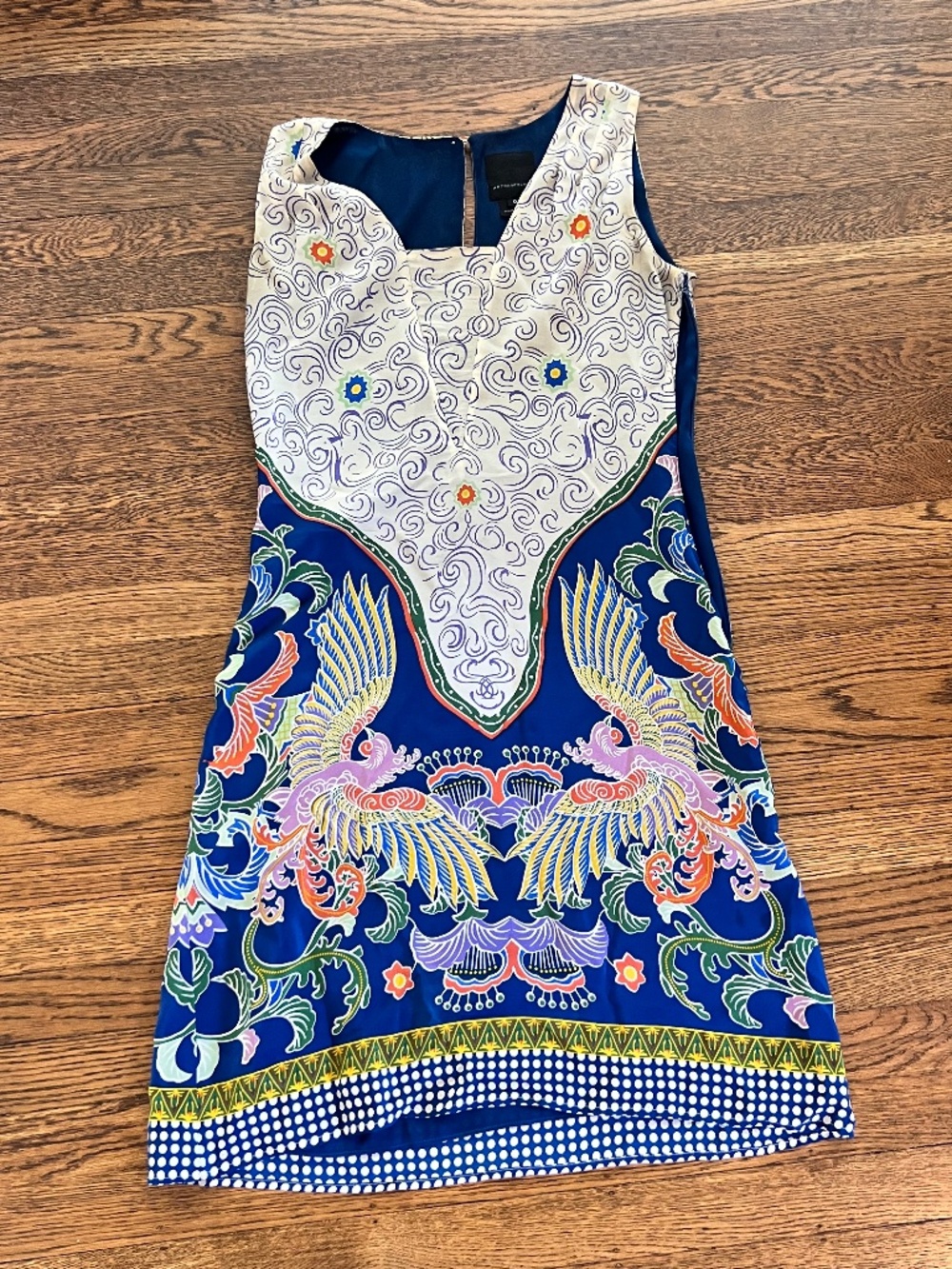 Anna Sui Black Label Silk Statement Dress, Excellent Condition, size 0